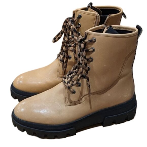 Franco Sarto Women's Robbie Ankle Lace up Combat Boot in Camel Size 7M - Picture 4 of 8